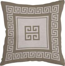 Capa Almofada 50x50 Linho Chave Grega Fendi A Capa Almofada 50x50 Linho Chave Grega Fendi A