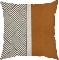 Capa Almofada 50x50 Linho e Aplique material sintético Ecológico Stripes Gray A Capa Almofada 50x50 Linho e Aplique material sintético Ecológico Stripes Gray A