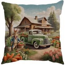 Capa Almofada 50x50 Linho Páscoa Farm A