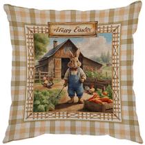 Capa Almofada 50x50 Linho Páscoa Farm D