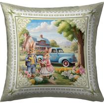 Capa Almofada 50x50 Páscoa Family C