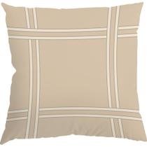 Capa Almofada 50x50 Suede Classic Palm Bege e Marrom C