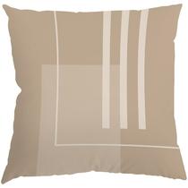 Capa Almofada 50x50 Suede Modern Fendi e Bege B Capa Almofada 50x50 Suede Modern Fendi e Bege B