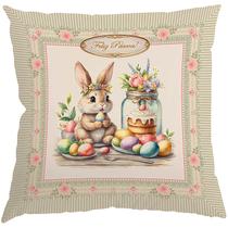 Capa Almofada 50x50 Suede Páscoa Candy E