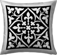 Capa Almofada 50x50 Tiles Black C