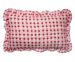 Capa Almofada Babados Quadretti Vermelha Westwing