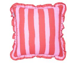 Capa Almofada Babados Strisce Vermelha Westwing