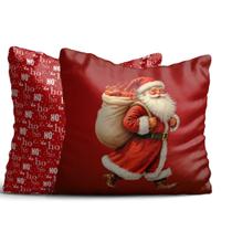 Capa Almofada completa 35x35 Papai Noel Natal Decorativa