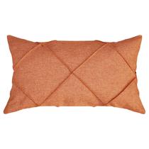 Capa Almofada De Linho Terracota Costura Drapeada Luxo 30x50