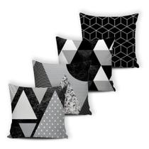 Capa Almofada Decorativa Estampa Digital ziper Modern Print 4 unidades.