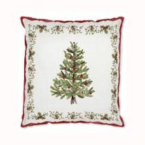Capa Almofada Decorativa Natal Pinheiro Branco Verde 45cm Sofá, Cama e Sala Capa Almofada Decorativa Natal Pinheiro Branco Verde 45cm Sofá, Cama e Sala