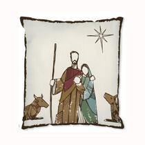 Capa Almofada Decorativa Natal Sagrada Família Bege 45cm Sofá, Cama e Sala Capa Almofada Decorativa Natal Sagrada Família Bege 45cm Sofá, Cama e Sala