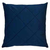 Capa Almofada Decorativa Veludo Premium Drapeado Azul 50x50