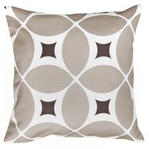 Capa Almofada Estampa Geometria Bege Sala Sofá Cama 45x45
