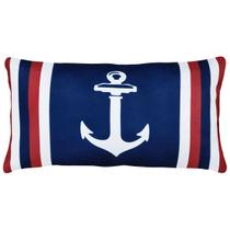 Capa Almofada Estampa Náutica Âncora Remo Timão Sarja 30x50