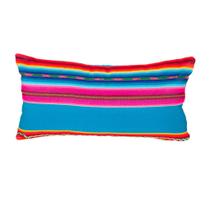 Capa Almofada Étnica Retangular Aguayo Azul