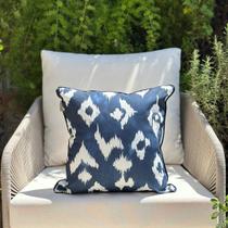 Capa Almofada Impermeável Estampa Geométrica 45x45 Azul