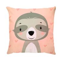 Capa Almofada Infantil Preguicinha Rosa 45x45 cm