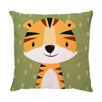 Capa Almofada Infantil Tigre Verde 45x45 cm - DU