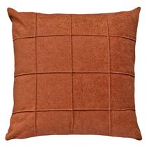 Capa Almofada Linho Bouclé Geométrica Relevo Terracota Bege 50x50