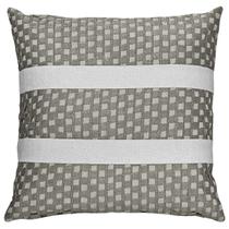 Capa Almofada Linho Com Bouclé Bege Renda Areia Luxo 45x45