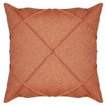 Capa Almofada Linho Drapeada Costurada Luxo Decorativa 43x43