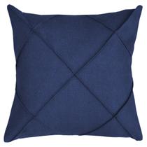 Capa Almofada Linho Drapeada Costurada Luxo Decorativa 43x43