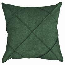 Capa Almofada Linho Drapeada Costurada Luxo Decorativa 43x43