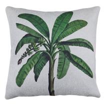 Capa Almofada Linho Estampa Alta Definição Bananeira 43x43cm