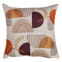 Capa Almofada Linho Terracota Café Laranja 43x43