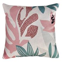 Capa Almofada Linho Tom Pastel Bege Verde Rosa Decorativa 43x43