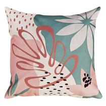 Capa Almofada Linho Tom Pastel Bege Verde Rosa Decorativa 43x43