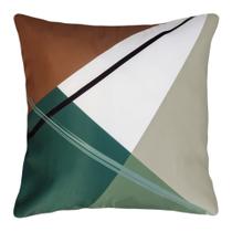 Capa Almofada Love Terracota Verde Sarja Sala Sofá 45x45cm