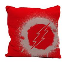 Capa Almofada Poliester DC Flash Logo Grafit Art Vermelho