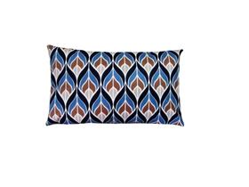 Capa Almofada Retangular 30 x 50 Tecido Veludo Estampa Geométrica Cor Azul - Nallu Decor Capa Almofada Retangular 30 x 50 Tecido Veludo Estampa Geométrica Cor Azul - Nallu Decor