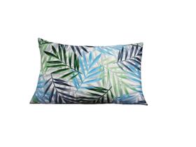 Capa Almofada Retangular 30 x 50 Tecido Veludo Estampa Ramos Cor Verde - Nallu Decor