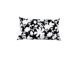 Capa Almofada Retangular 30x50 Tecido Algodão Estampa Floral Cor Preta e Branca Nallu Decor Capa Almofada Retangular 30x50 Tecido Algodão Estampa Floral Cor Preta e Branca Nallu Decor