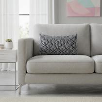 Capa Almofada Retangular 30x50 Tecido Jacquard Preto e Cinza Capa Almofada Retangular 30x50 Tecido Jacquard Preto e Cinza