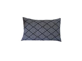 Capa Almofada Retangular 30x50 Tecido Jacquard Preto e Cinza Capa Almofada Retangular 30x50 Tecido Jacquard Preto e Cinza