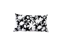 Capa Almofada Retangular 50 x 70 Estampa Floral Preta e Branca - Nallu Decor Capa Almofada Retangular 50 x 70 Estampa Floral Preta e Branca - Nallu Decor