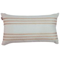 Capa almofada retangular baguete linho bordada mostarda 30x50 Capa almofada retangular baguete linho bordada mostarda 30x50