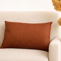 Capa almofada retangular linho terracota 30x50cm