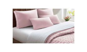 Capa Almofada Rustica Rosa - 35x60cm Capa Almofada Rustica Rosa - 35x60cm