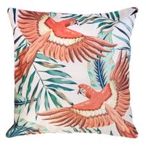 Capa Almofada Sarja Araras Voando Cacatua Casa Pousada Sofá 45x45cm Capa Almofada Sarja Araras Voando Cacatua Casa Pousada Sofá 45x45cm