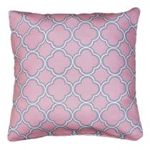 Capa Almofada Sarja Coleção Urban Rosa e Cinza 45x45