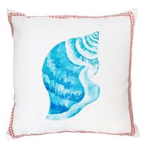 Capa Almofada Sarja Peixe Estrela Concha Fundo Marítimo 45x45