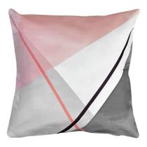 Capa Almofada Sarja Rosa Estampa Watercolor 45x45