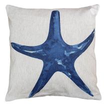 Capa Almofada Tema Marítimo/Náutico Em Linho Rústico 45x45