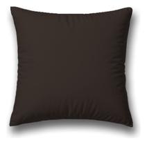 Capa Almofada Veludo Liso Premium Sala Sofa Quarto 45x45 Marrom