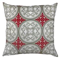 Capa Almofada Vermelha Geometria Moderna Sala Sofá Cama 45cm